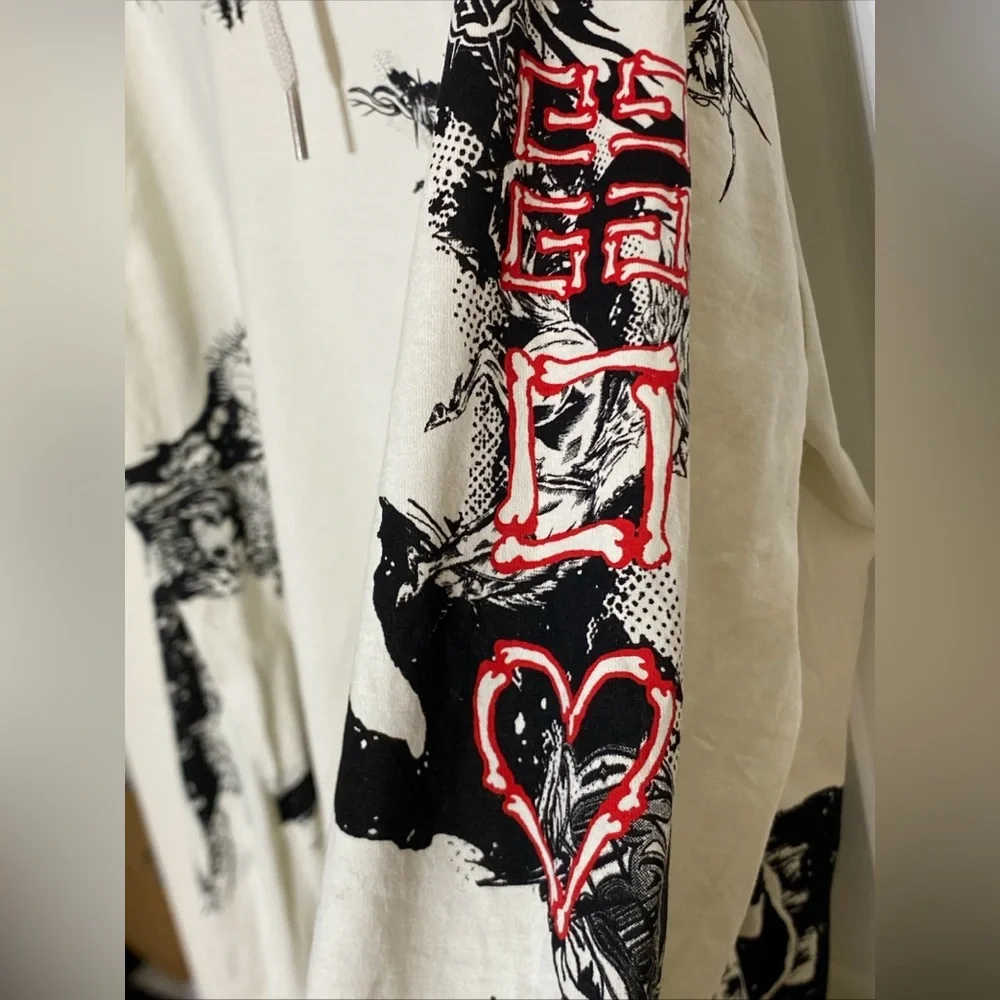 Givenchy MEN’S GOTHIC OVERSIZED HOODIE Size SMALL VGC Made in Portugal - Picture 10 of 16